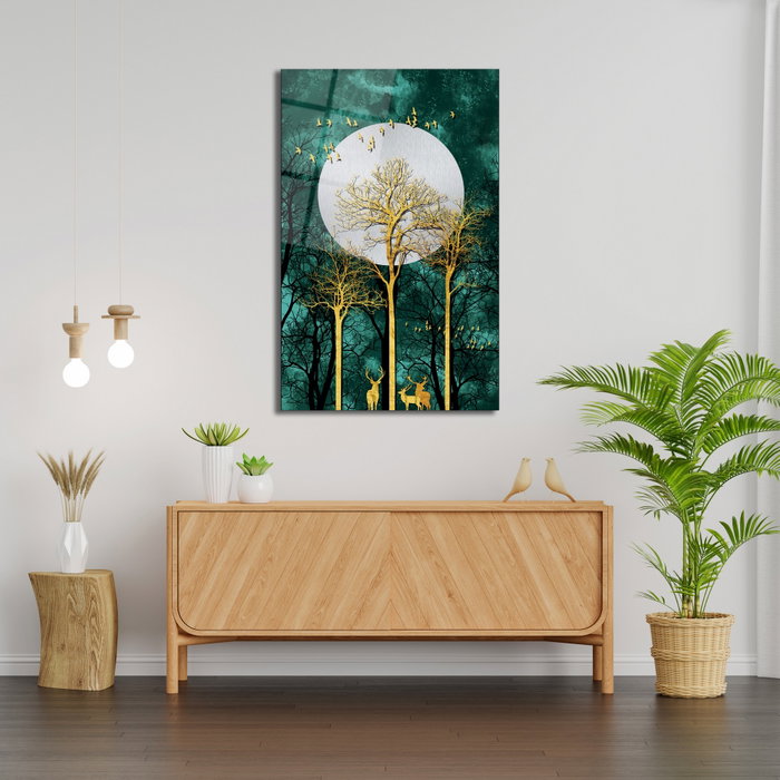 Wallity Pintura en Vidrio Templado Decorativo Multicolor 90 x 60 cm